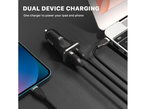CARGADOR DE CARRO Dual Port USB-A QC3.0 and USB-C Power Delivery (36W) MYBAT - Imagen 4