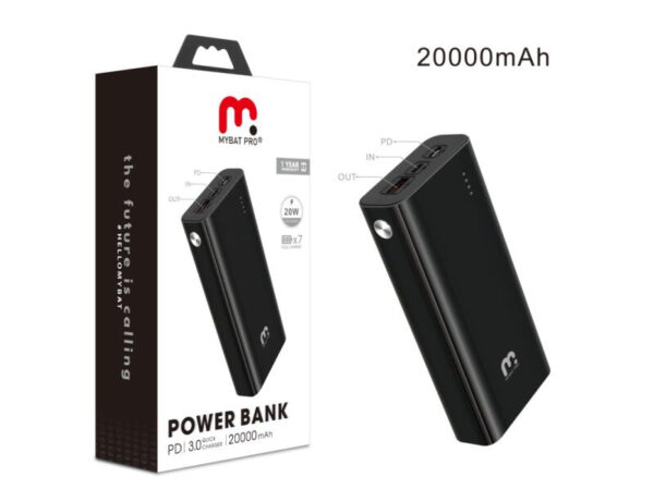 MyBat Pro 20000mAh Power Delivery Power Bank (20W) - Black