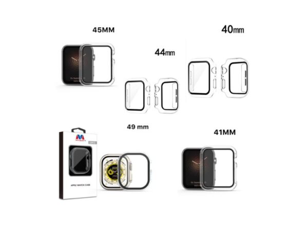 MyBat Fusion Protector Case (with Tempered Glass Screen Protector) for Apple Watch Transparent