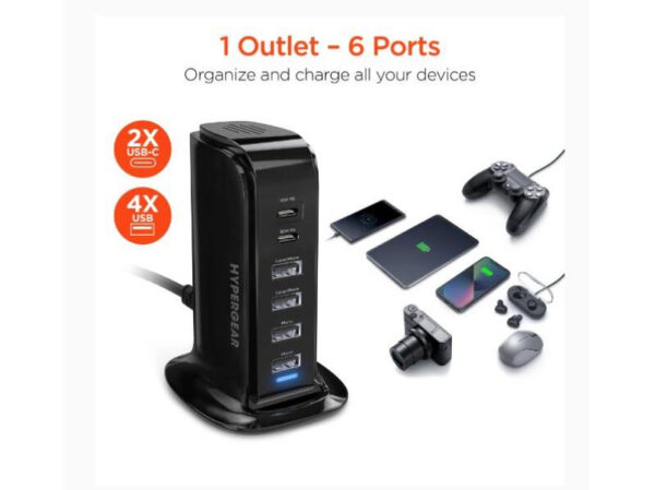 Hypergear Power Tower 42W High-Speed Charging Station - Imagen 2