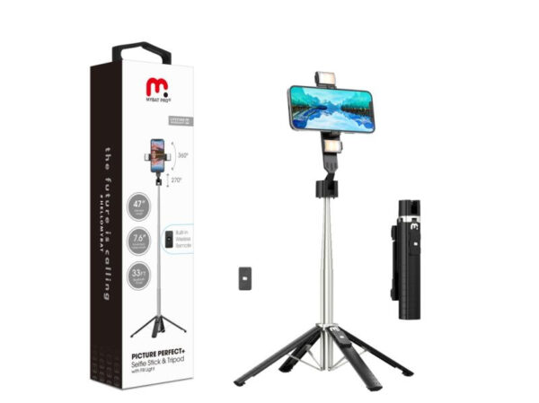 MyBat Pro Picture Perfect+ Selfie Stick & Tripod with Fill Light