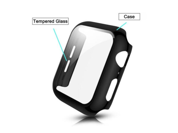 MyBat Fusion Protector Case (with Tempered Glass Screen Protector) for Apple Watch Negro - Imagen 3