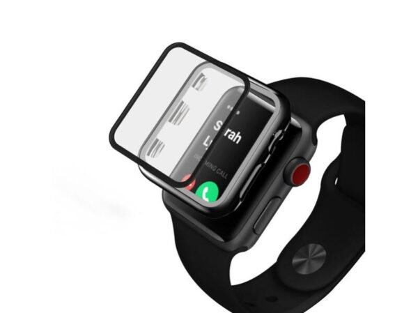 MyBat Fusion Protector Case (with Tempered Glass Screen Protector) for Apple Watch Negro - Imagen 4