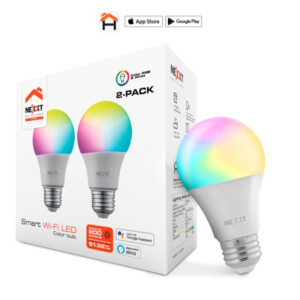 Nexxt Home Bombilla LED inteligente Wi-Fi 110V - A19 - NHB-C110 / RGB 2PK