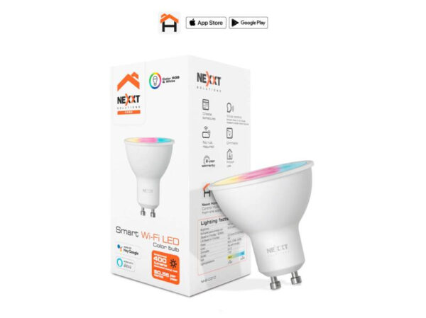 Nexxt Home NHB-C310 GU10 Smart LED Bulb RGB Color 110V