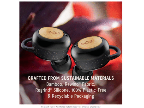 House Of Marley True Wireless Earbuds Champion 2 Black - Imagen 5