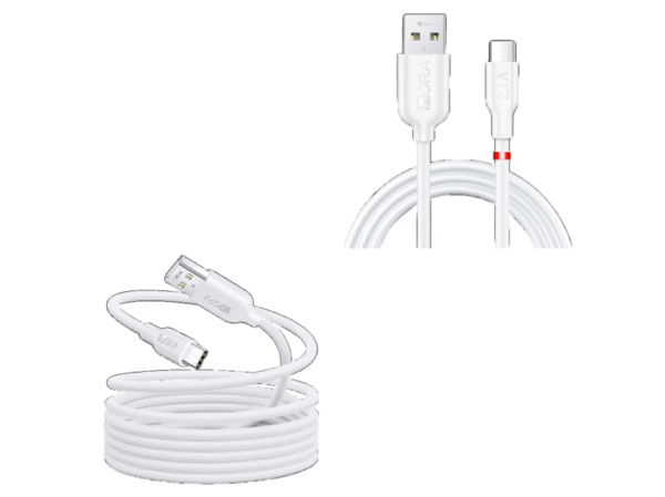 CABLE1HORA TIPO C a USB A  2M BLANCO 2.1A