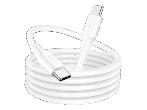 CABLE 1HORA TIPO C A TIPO C  2M BLANCO 3A