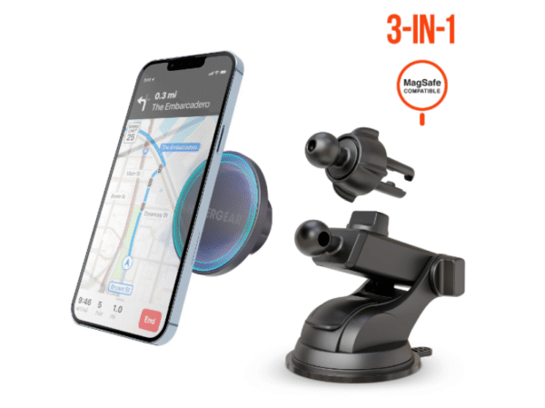 HOLDER CARRO Mag Grip Phone Mount Kit with MagSafe | Vent + Dash + Windshield Hypergear
