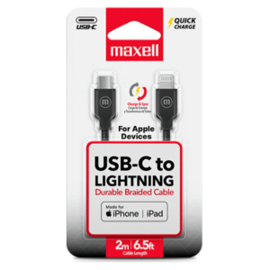 MAXELL 348589 CABLE USB-C A LIGHTNING CARGA RAPIDA 2M