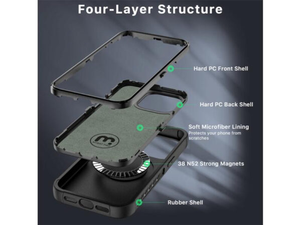 MyBat Pro  Antimicrobial Maverick Series w/ MagSafe Case  Phone 12 PRO MAX /13 PRO MAX - Imagen 3