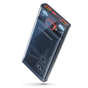 HYPERGEAR Power Bank 10,000mAh | ClearCharge Transparent Fast Chargewith 20W USB-C PD