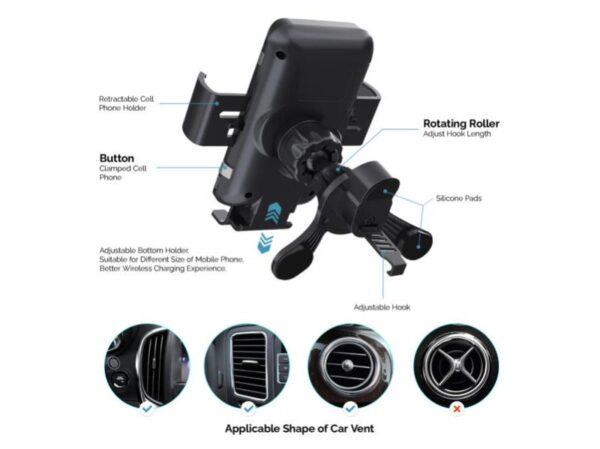 Cargador Inalambrico Carro Prodigee Energee Auto Vol. 3  ( Magnetic Wireless Charging) - Imagen 6
