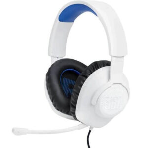JBL Quantum 100 Play Station-Headphones-Gaming-White Blue