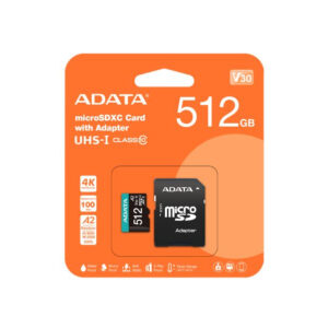 MEMORIA MICRO SD 512GB 4K V30 ADATA AUSDX512GUI3V30SA2-RA1