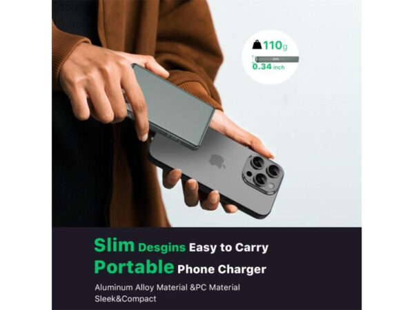 MyBat Pro 5000mAh SNAP+ GO SLEEK  Magnetic Wireless Power Bank - Imagen 3