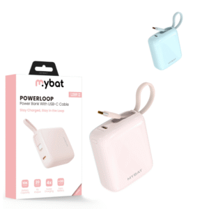 MyBat 10000mAh PowerLoop Power Bank with USB-C Cable