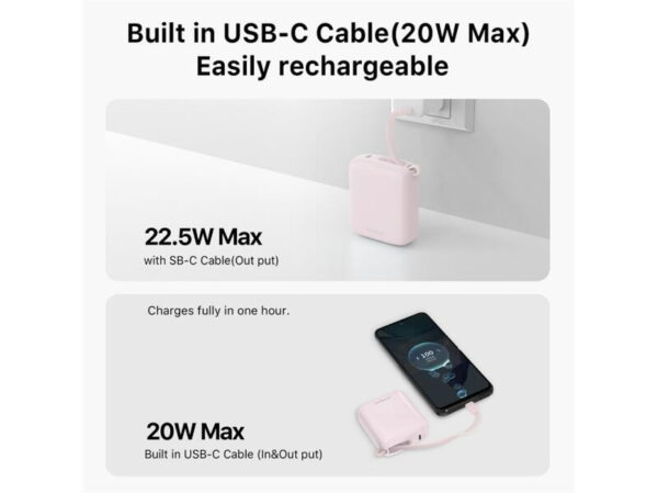 MyBat 10000mAh PowerLoop Power Bank with USB-C Cable - Imagen 4