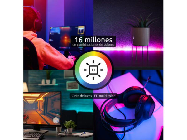 Nexxt Home NHB-S613 Smart LED Light Strip RGBIC 5m 110/220V - Imagen 3
