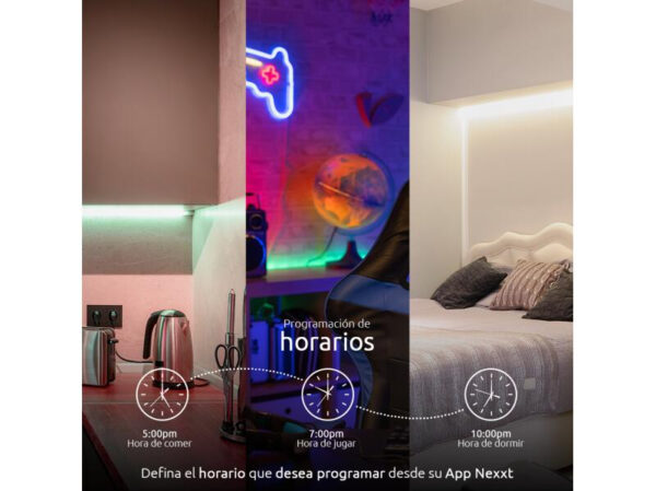 Nexxt Home NHB-S613 Smart LED Light Strip RGBIC 5m 110/220V - Imagen 4