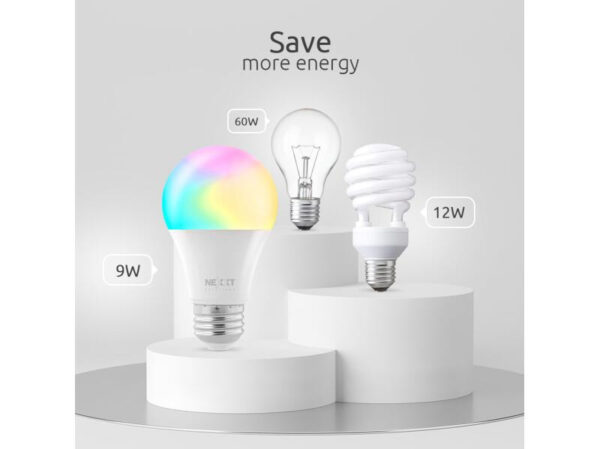 Nexxt Home NHB-C110M A19 4PK Smart LED Bulb RGB 110V Matter - Imagen 4