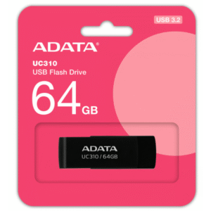 MEMORIA LLAVE USB 3.2 64GB ADATA NEGRO UC310-64G-RBK