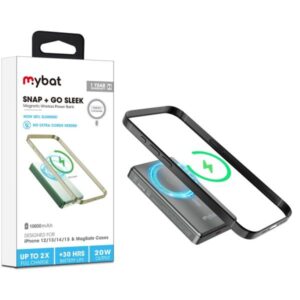 MyBat Pro 10000mAh SNAP+ GO SLEEK  Magnetic Wireless Power Bank