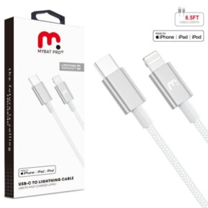 Cable MyBat Pro MFi Lightning - USB C Sync , Blanco , 2 Metros