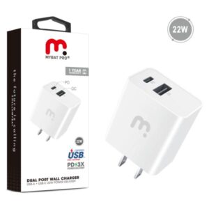 Cubo de Carga MyBat Pro Dual Port Fast Charging Power Delivery  (22W)