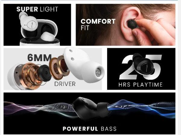 Audífono HiFuture  OLYMBUDS 3 Bluetooth BLANCO - Imagen 2