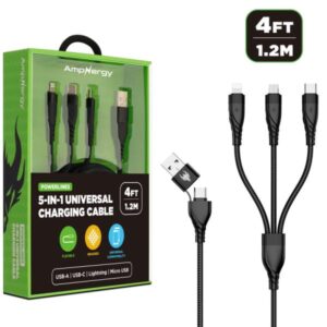 Cable MAmpNergy PowerLines 5-in-1 Universal Charging Cable (1.2 M) - Black