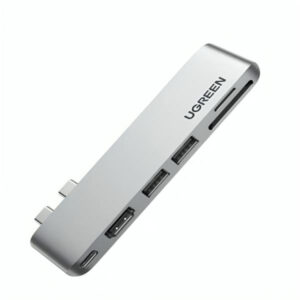 HUB UGREEN CM380 MULTIFUNCIONAL USB-C 2 PUERTOS USB 3.0 1 PUERTO HDMI RTO PARA TARJETAS SD/TF PARA MACBOOK AIR/PRO