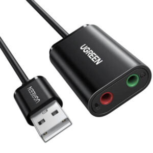 ADAPTADOR  DE AUDIO UGREEN US205 USB-A A 3.5MM 48KHZ