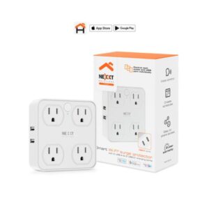Nexxt Home NHP-T615 Smart Wall tap 4 outlet /2 USBA 2 USBC