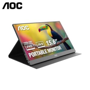 MONITOR PORTÁTIL 15.6" AOC 16T20 PLANO 1920 X 1080 FHD 60HZ IPS USB-C HDMI NEGRO